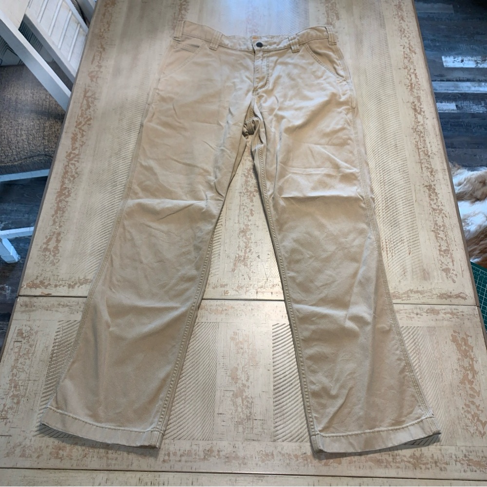 Carhartt Relaxed Fit Tan Chinos Classic Casual Wear 33X32